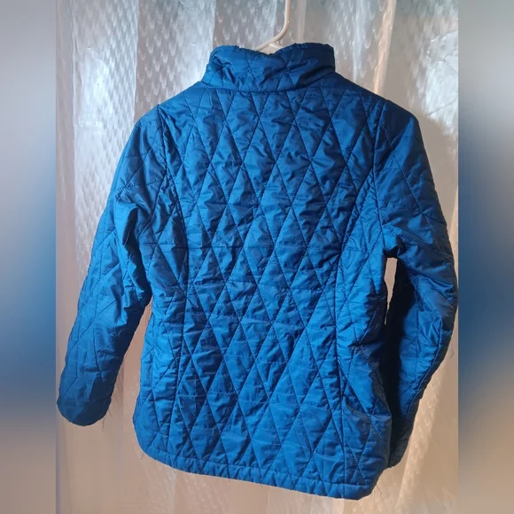 Patagonia Kids Blue Quilted Jacket Size L(12)